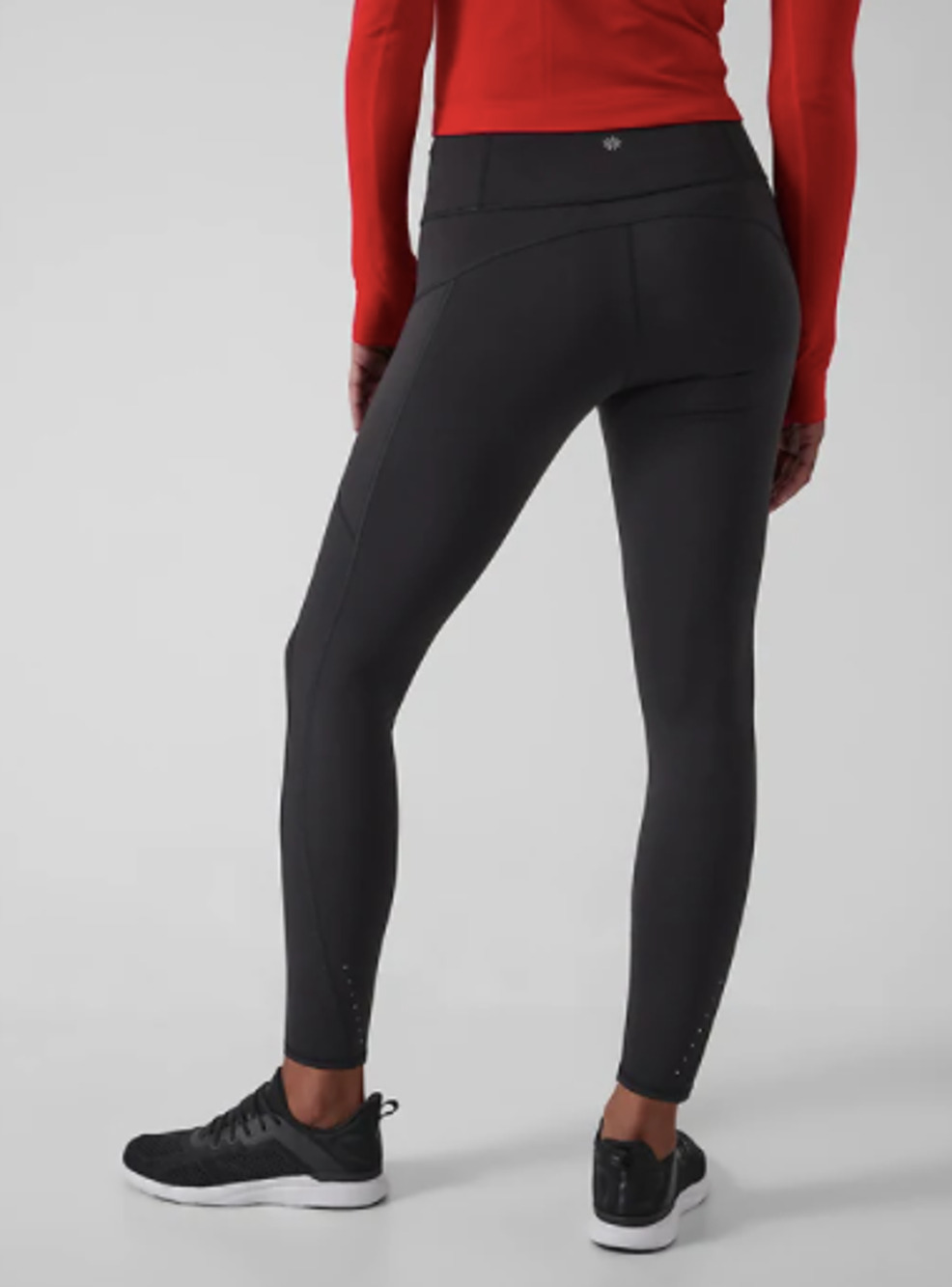 Athleta XS black Rainier Tight legging pant outdoor run walk mountain hike warm